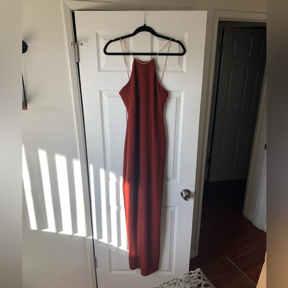 Nookie Lexi Chain Gown Rust Large - Picture 6 of 15